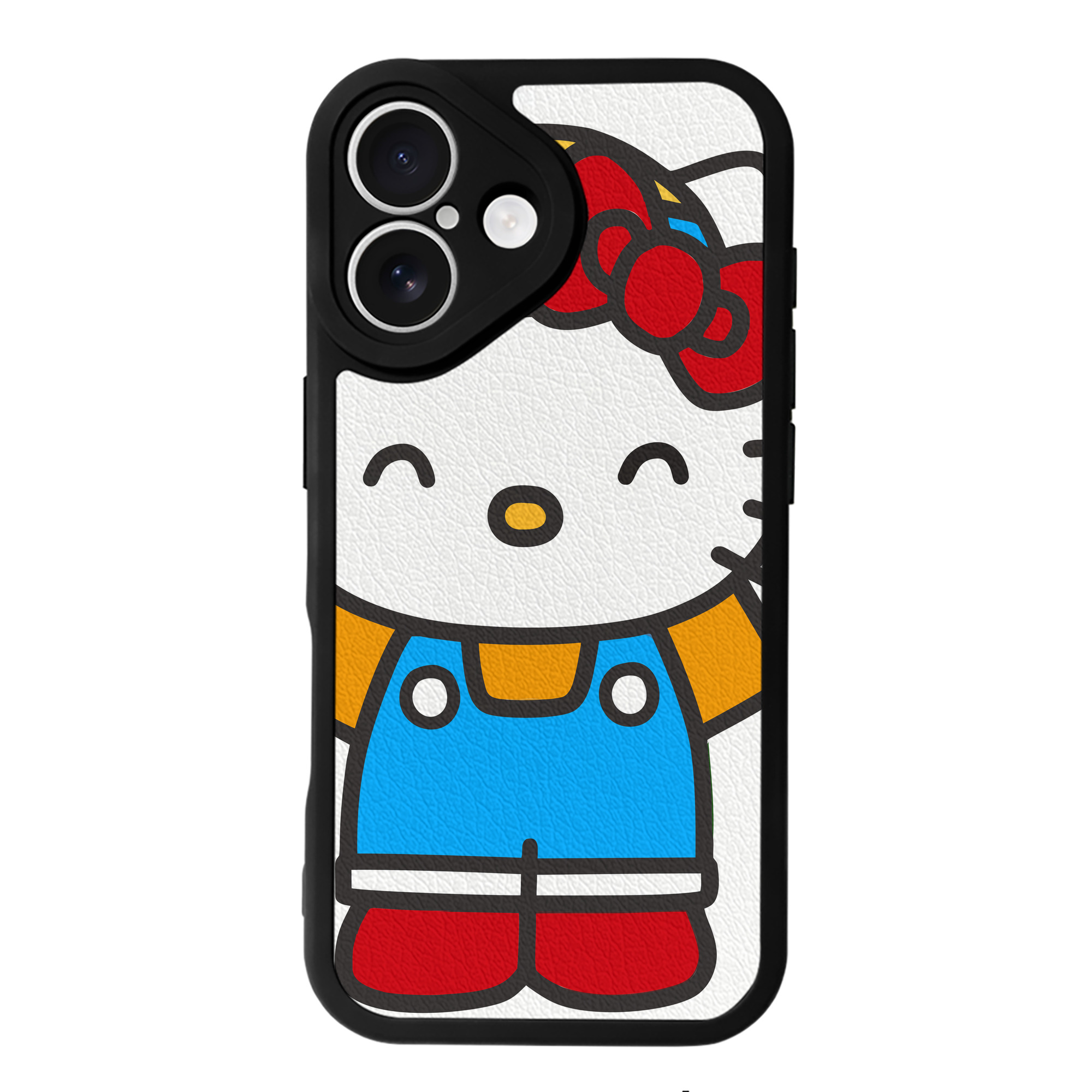 （画像用） Hello Kitty ハローキティ 【iPhone 16シリーズ対応】シリコンスマホケース（レザー調） 材質：シリコン